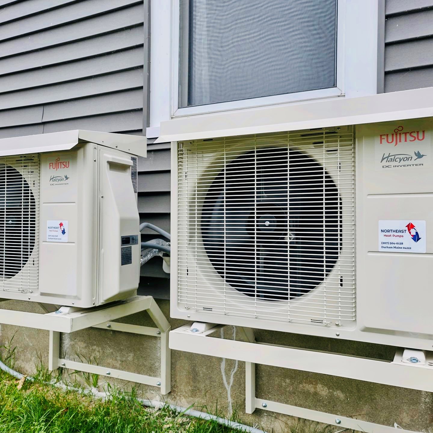 Heat Pump on Side of House Exterior
